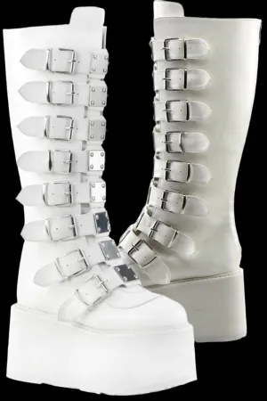 DemoniaCult DAMNED-318 Boots White