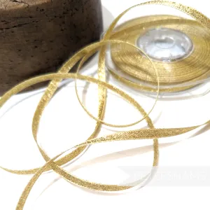 6mm Gold Metallic Lamé Ribbon - 1m/20m Roll