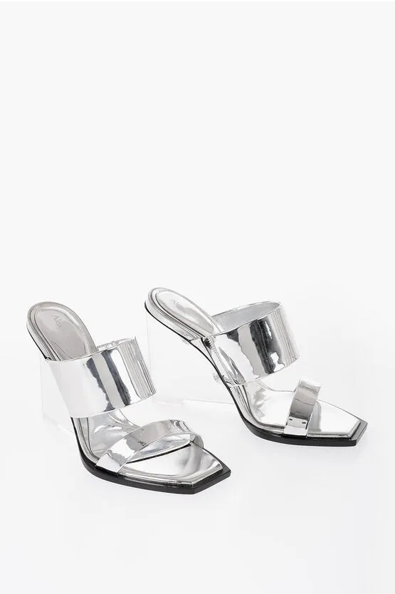 Alexander McQueen Metallic effect Sandals With Clear Wedge