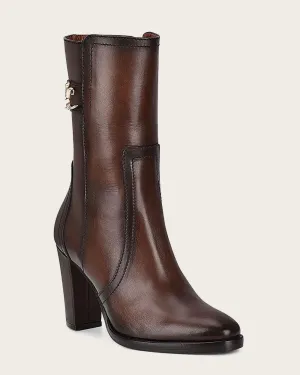 Ankle exclusive brown bootie