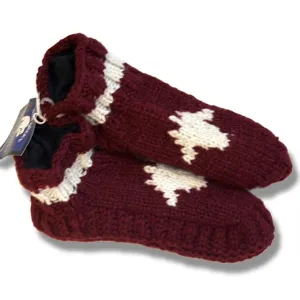 Booties for Men and Women. 100% Wool with fleece lining. Handmade in Nepal.