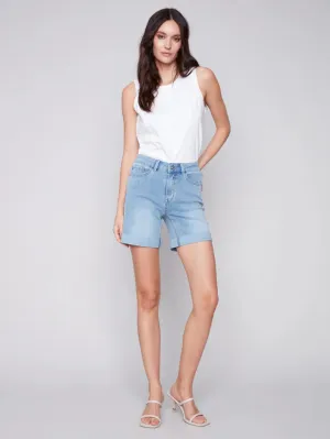 CUFF DENIM SHORTS