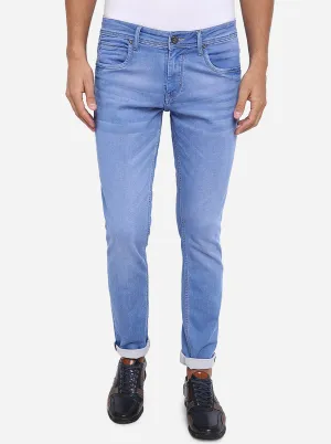 Dusk Blue Solid Slim Fit Jeans | JadeBlue