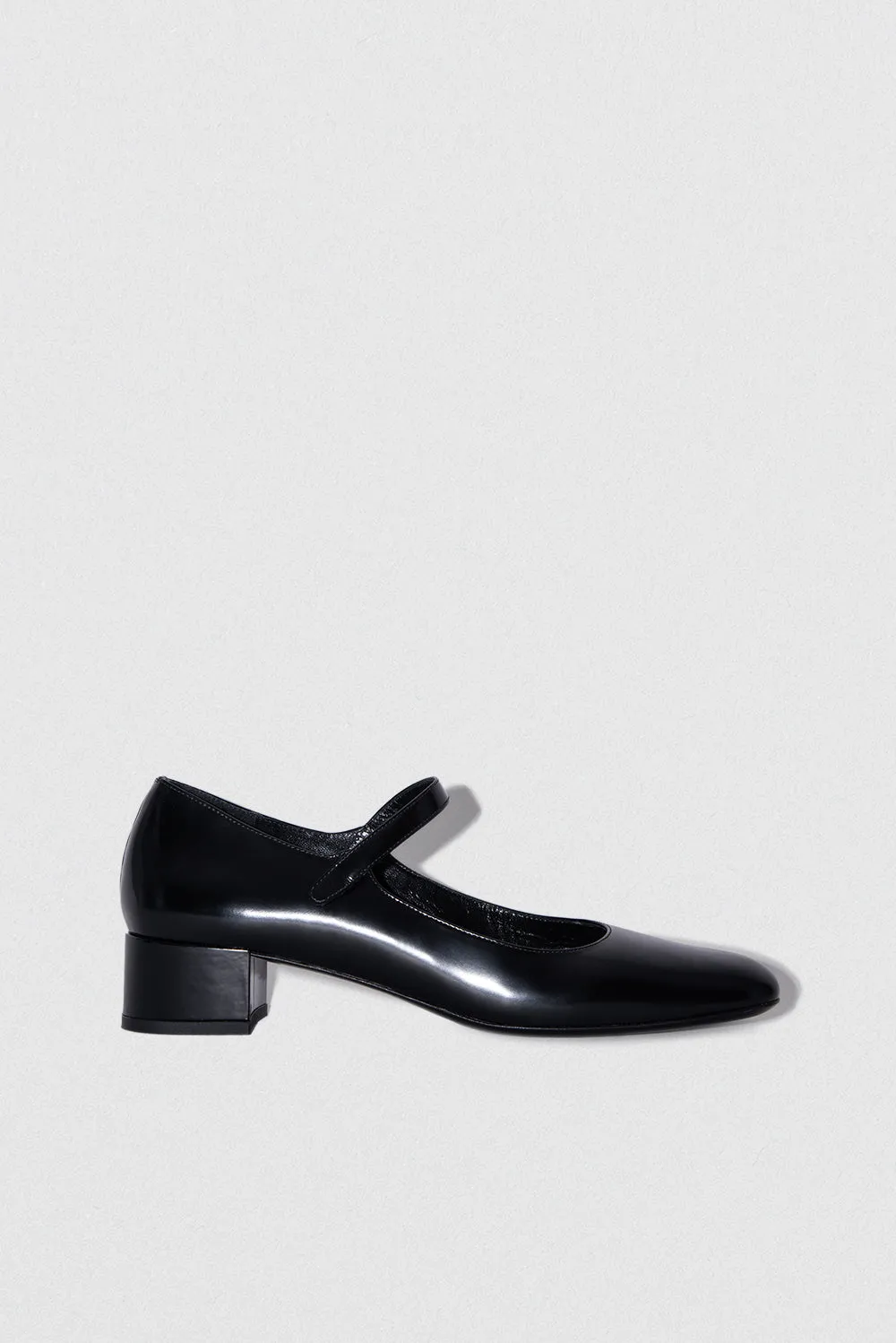 Ginny Black Semi Patent Leather