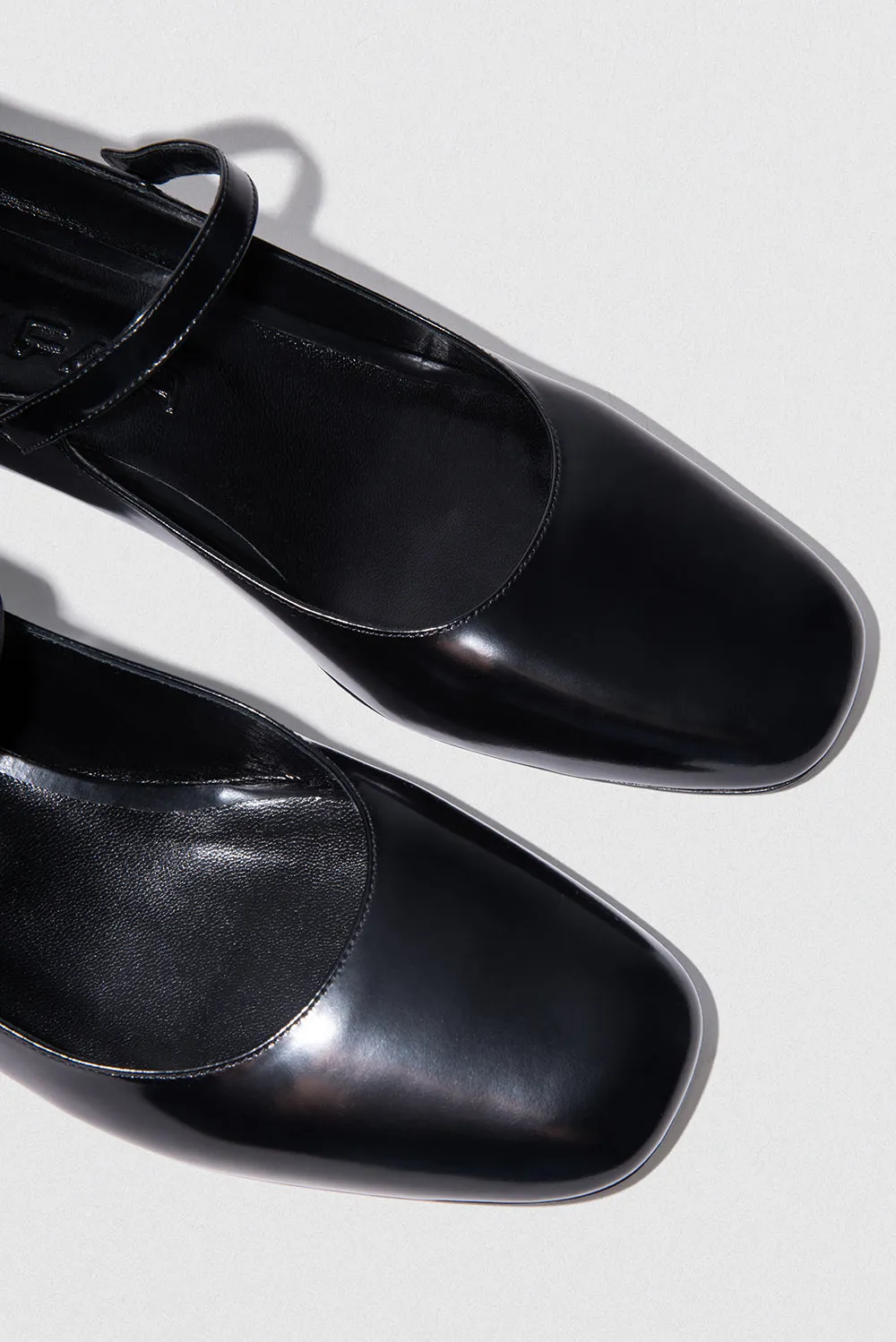 Ginny Black Semi Patent Leather