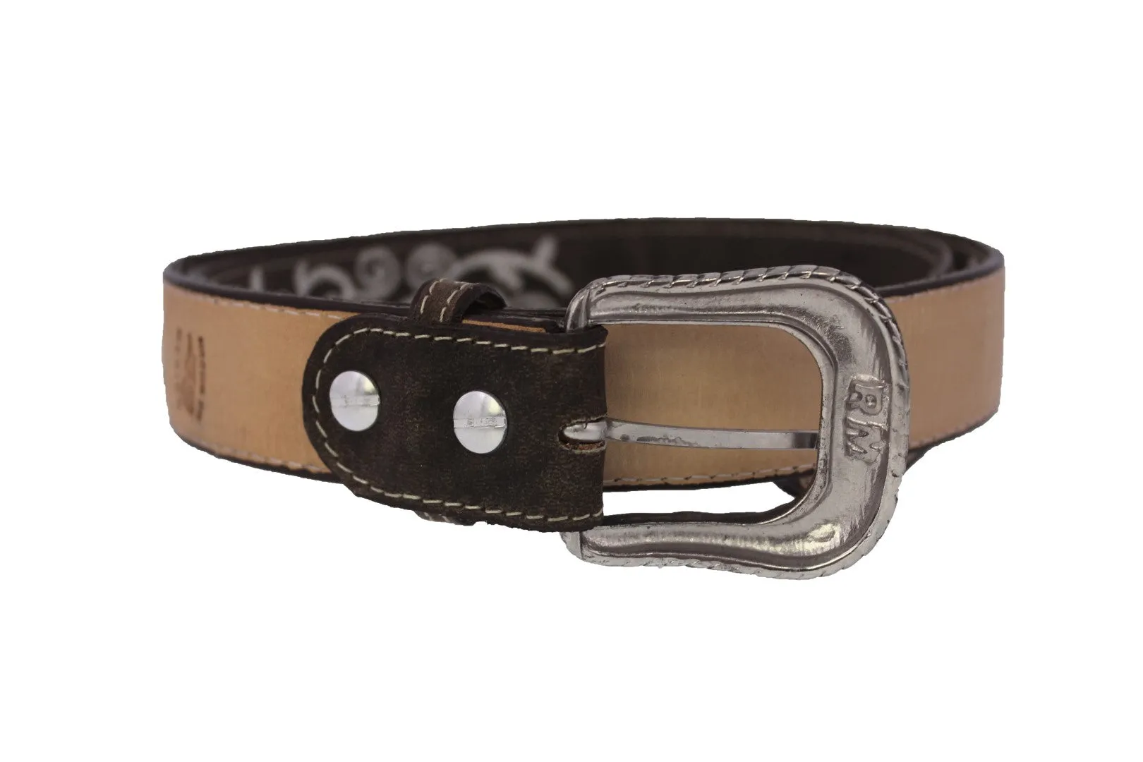 Kids #800 Brown Western Cowboy Belt Leather - Removable Buckle