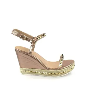 KIMMY Anklestrap Studded High Wedge