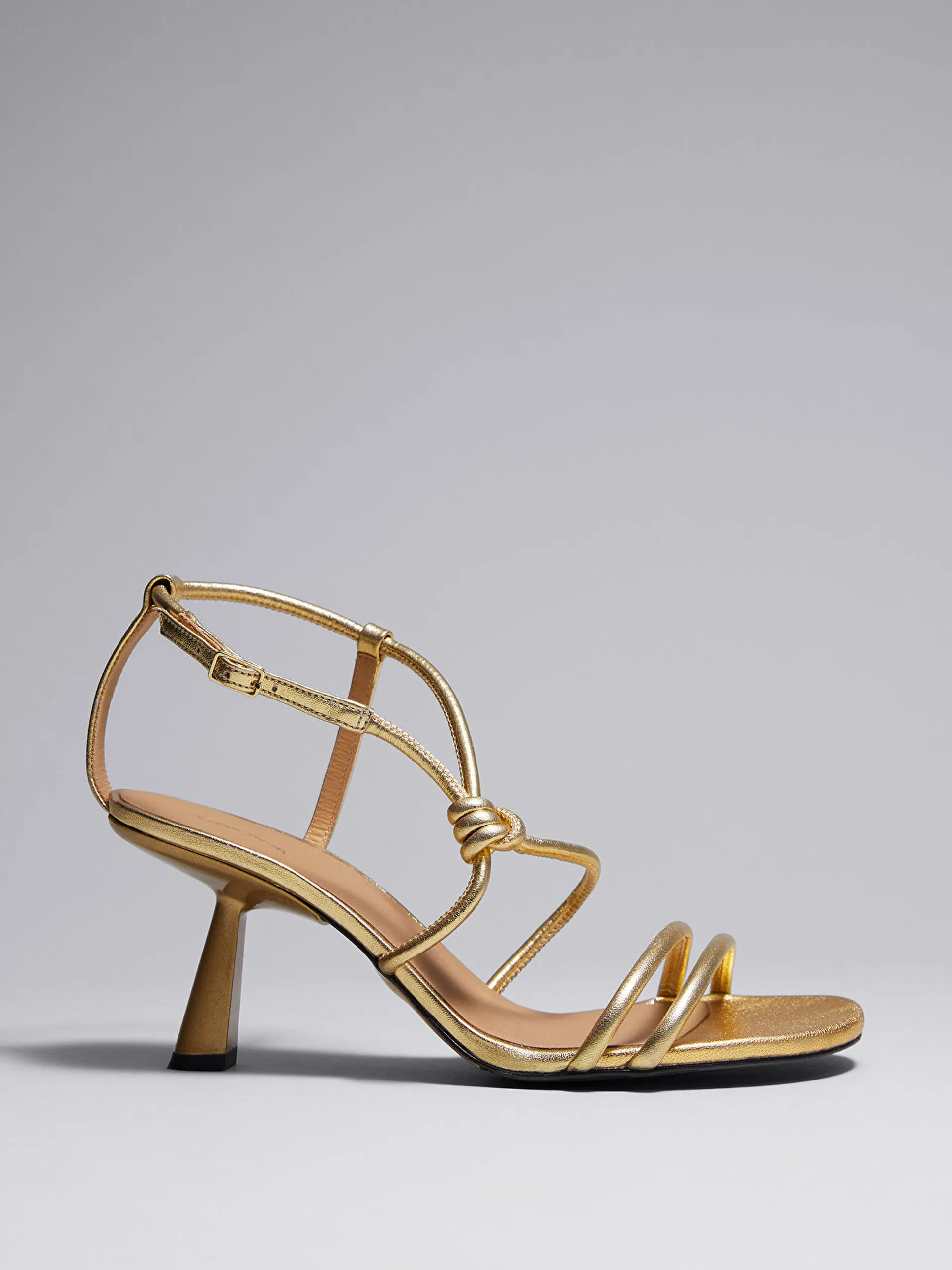 Knotted heeled sandals