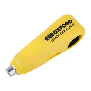 Oxford Lever Lock Alarm Yellow Motorcycle Security