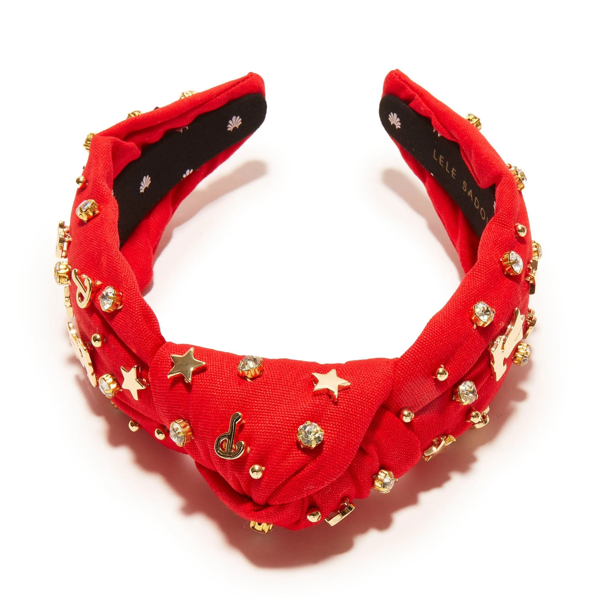 PHILADELPHIA PHILLIES LELE SADOUGHI / MLB RED EMBELLISHED KNOTTED HEADBAND