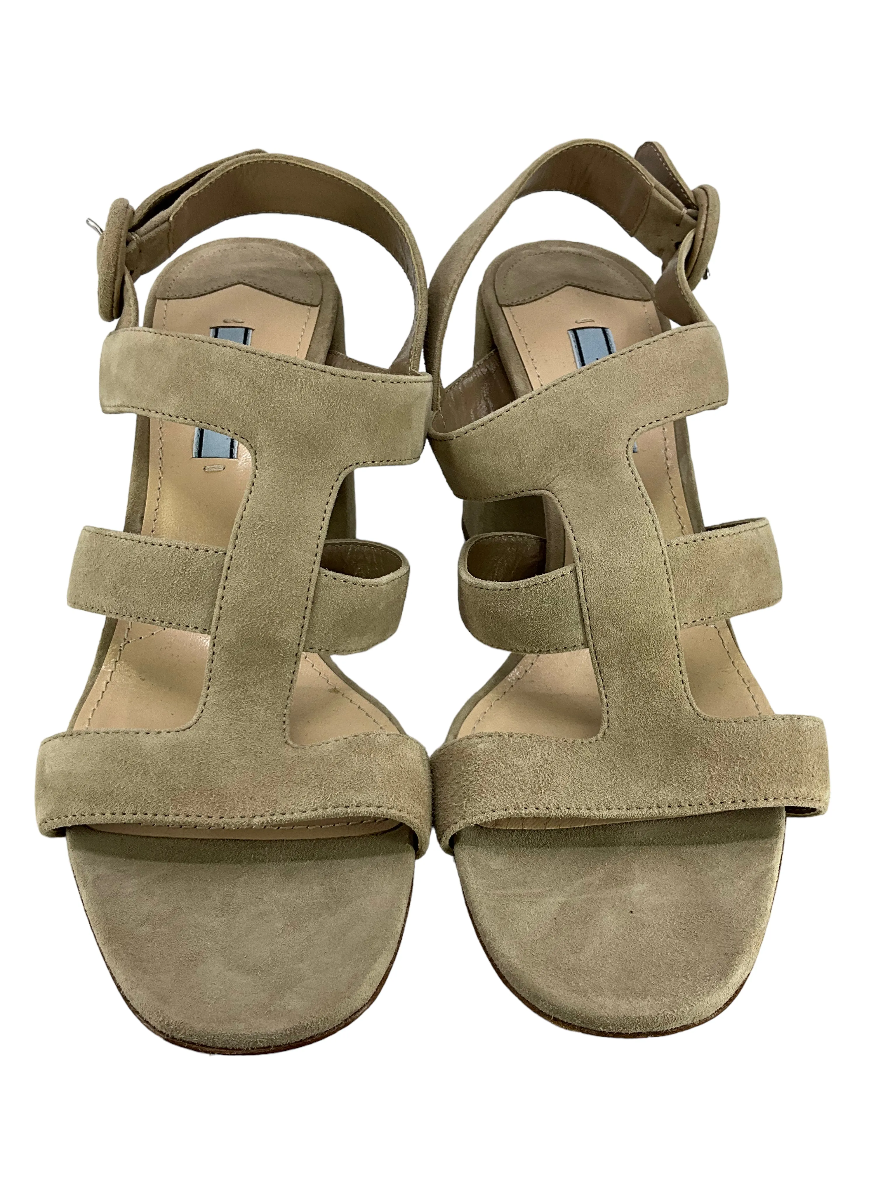 PRADA Suede Buckled Ankle Strap Sandals Size 9 NEW