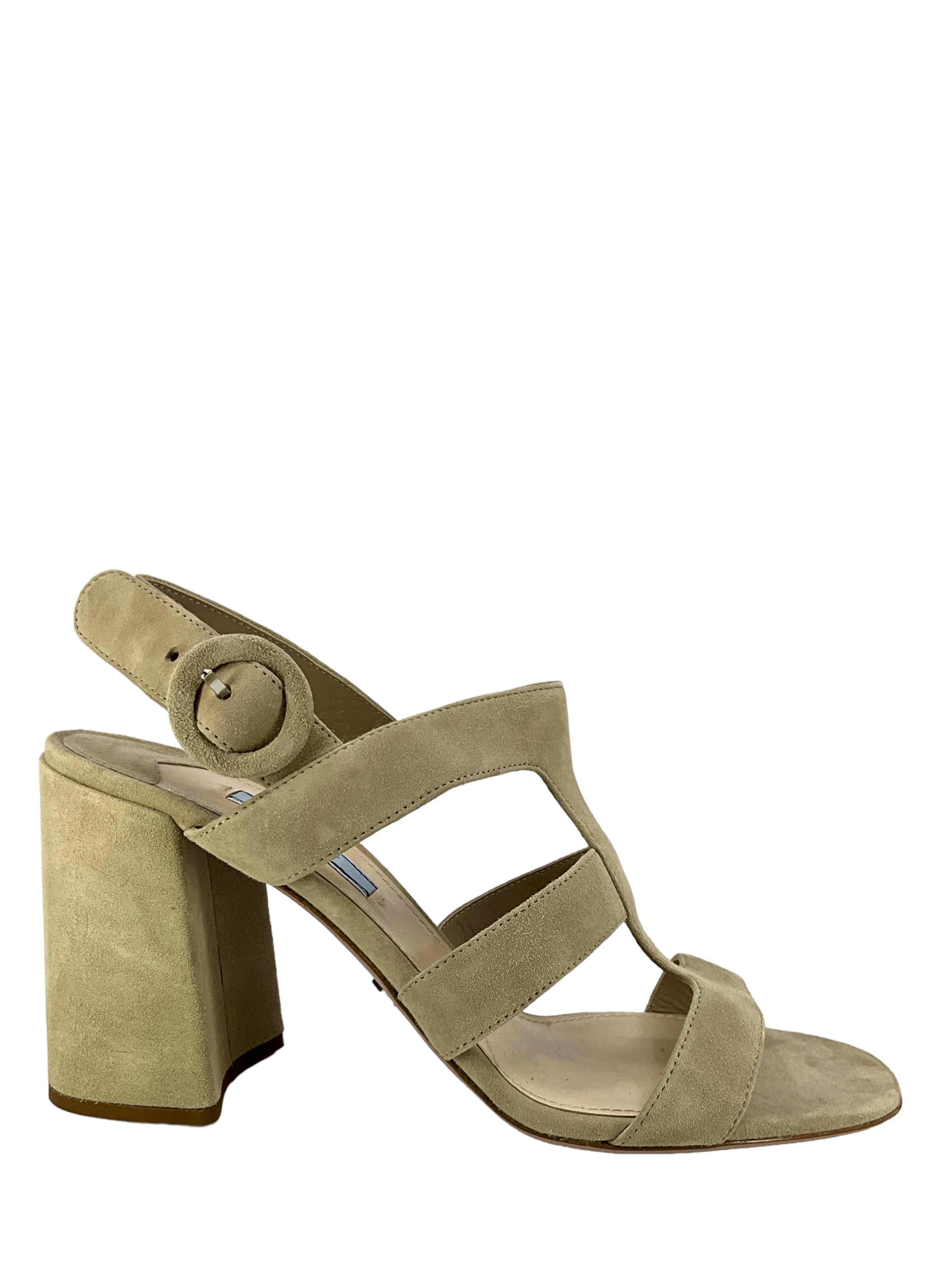 PRADA Suede Buckled Ankle Strap Sandals Size 9 NEW